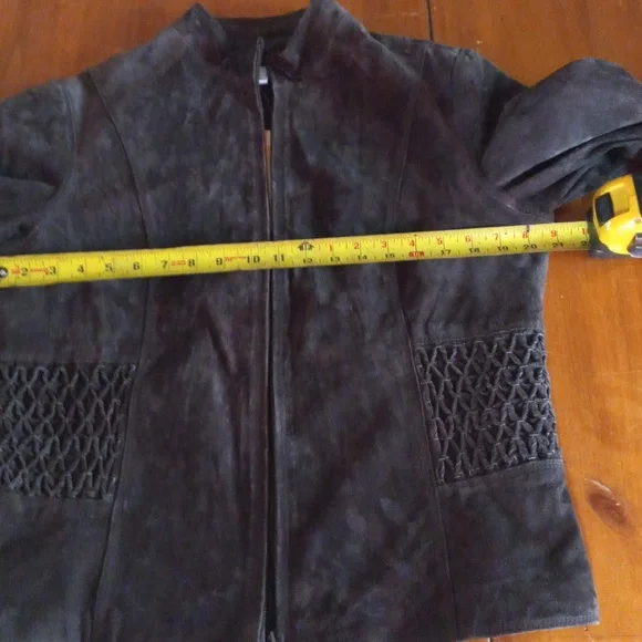 Nwt Coldwater Creek Suede Jacket in Rich Brown Womans Medium - Picture 10 of 14